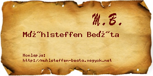 Mühlsteffen Beáta névjegykártya