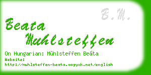 beata muhlsteffen business card