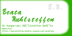 beata muhlsteffen business card